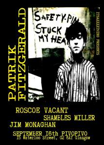 Roscoe Vacant supporting Patrik Fitzgerald